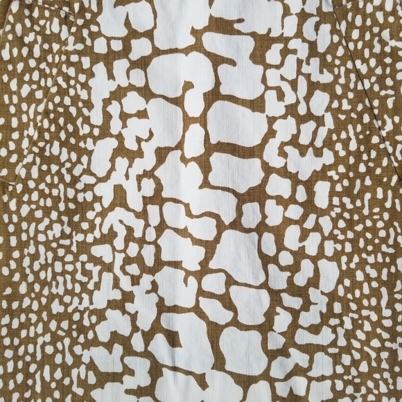 J. Crew Y2K Gold/White Python Print Mini Skirt Size 6 100% Cotton - Picture 10 of 10